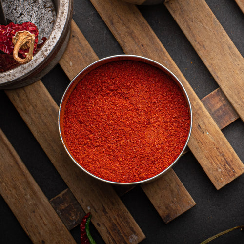 a bowl of ground paprika